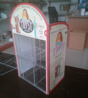 Clear Acrylic Shelves Counter Top Display Stand With Locked Door And Customer Logo