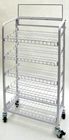 Inro 6 Shelves Metal Wire Display Racks With Caters Adjustable Height Shelf