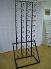 44 Vinyl Rolling Industrial Metal Display Stands with Wire Arms