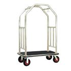 Bright Luggage Cart Hotel Display Stand With Hooks / Luggage Cart Hotel Luggage Dolly
