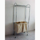 Hotel Chrome Laundry Truck Cart With Waste Collector Bag