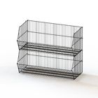 Stackable Chrome Wire Basket Display Rack With KD Structure