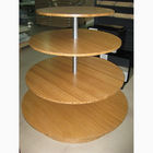 KD Construction Maple Color MDF Wooden Retail Display Stands