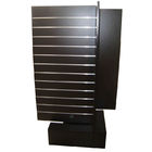 4 Way MDF Rotating Wooden Retail Display Stands With 4 Slat Spinner Panels