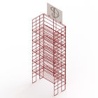 Adjustable Height Metal Wire Display Racks For Supmarket Folding Feature