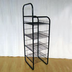 Four Wire Baskets Floor Grocery Display Stands Multi Tiers Convenience Store Display Racks
