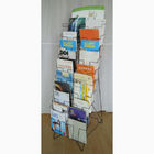 20 Pockets Folded Wire Magazines Display Floor Stand