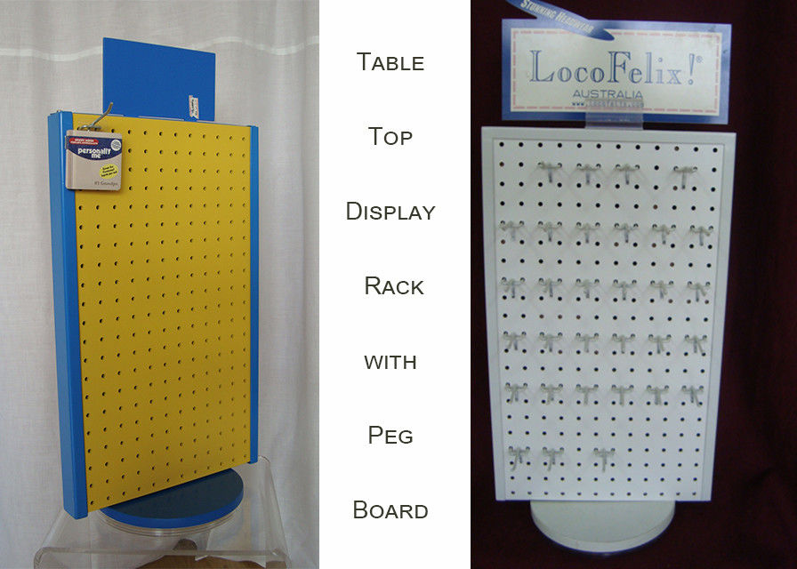 Rotating Tabletop Pegboard Display / Double Side Countertop Pegboard Display