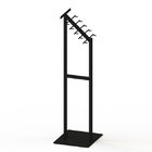 One Side 153x910mm Hardwood Tiles Display Rack With 10 Wire Hooks