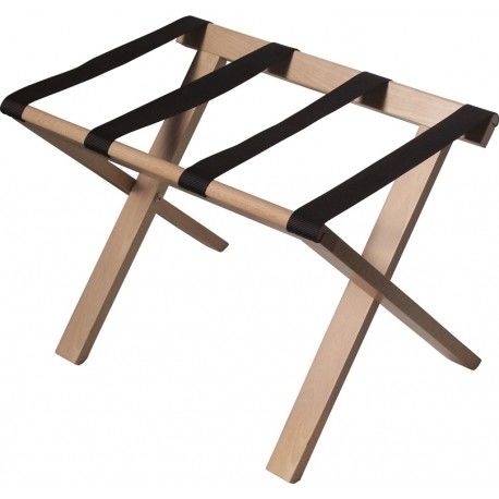 Square Wooden Luggage Hotel Display Stand With Webbing Collapsible Structure